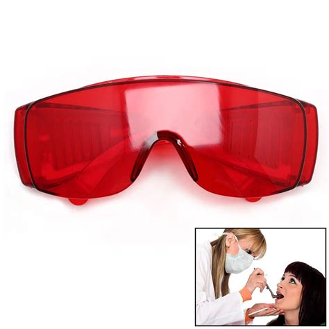 red goggle glasses protective eye curing light whitening uv  dentist  reading glasses