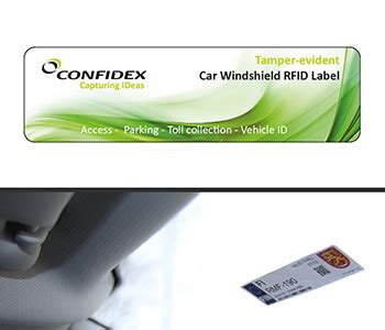 uhf rfid windshield label rfid label  windshield applications