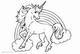 Unicorn Coloring Pages Rainbow Printable Color Kids Print sketch template