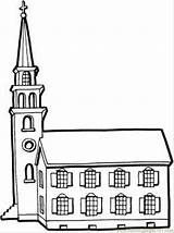 Coloring Church Pages Building Buildings Printable Colouring Color Clipart Tower Little Cliparts Colour Print Online Library Drawing Books Skip Main sketch template