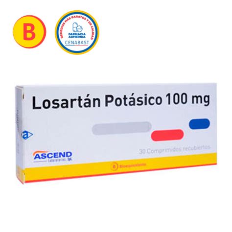 losartan  mg   comprimidos recubiertos ascend cenabast ecofarmacias