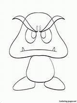 Goomba Coloring Mario Pages Printable Getcolorings Popular Color Getdrawings Library Clipart Line sketch template