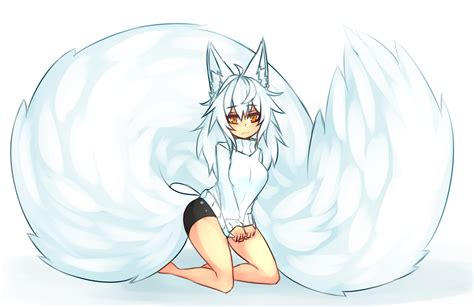 fluffiest tail foxgirl kitsune   meme