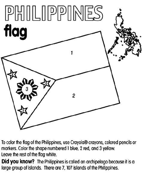 Printable Philippine Flag Coloring Page