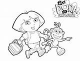 Dora Explorer Coloring Pages Birthday Activity Party sketch template