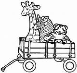 Coloring Pages Wagon Zoo Animal Animals Train Color Printable Kids Print Drawing Hay Sheets Toys Getcolorings Drawings Tags Gif Getdrawings sketch template