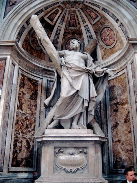 statue  saint andrew  st peters basilica vatican city