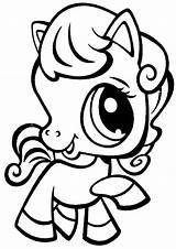 Coloring Pages Big Cute Animal Baby Eyes Animals Pet Shop Little Eyed Lps Drawing Printable Horse Littlest Draw Print Color sketch template