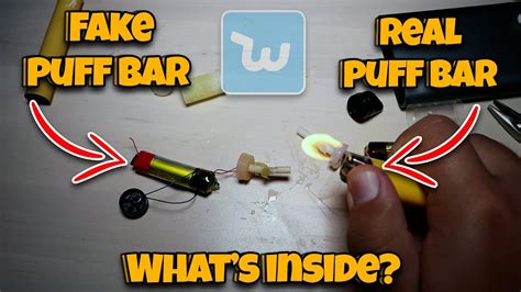 Whats Inside A Fake Puff Bar From Wish Vs A Real Puff Bar Youtube