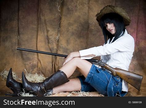 Farmer Girl With Shotgun Free Stock Images And Photos 5899139