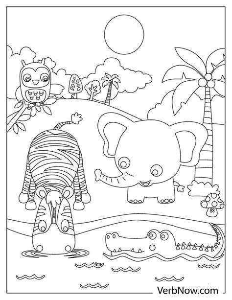 zoo animals coloring pages book   printable