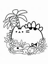 Pusheen sketch template