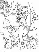 Tramp Lady Coloring Pages Printable Disney Characters Cartoon Print sketch template