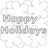 Happy Holidays Coloring Pages Printable Print sketch template
