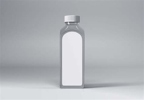 transparent small plastic bottle mockup psd