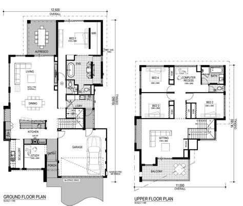 planos de casas de campo de dos pisos  medidas images