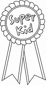 Ribbon Coloring Award Drawing Red Pages Template Week Languages Think School Printable Ribbons Color Success Esl Kid Super Sprinters Gym sketch template