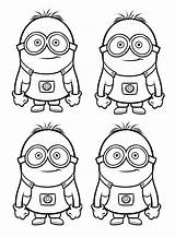 Minions Coloring Color Kids Print Pages sketch template