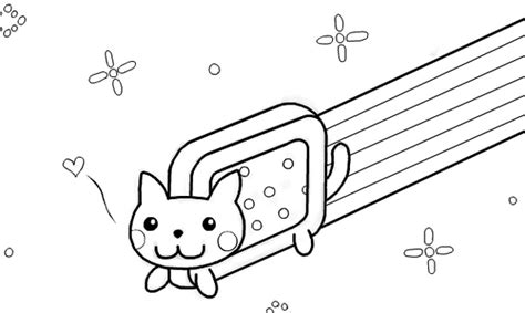 nyan cat anime coloring page   nyan cat cat coloring page