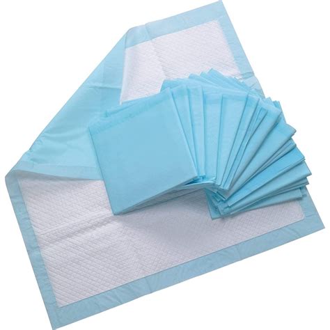 healthline chux disposable underpads large    waterproof highly absorbent blue bed pads