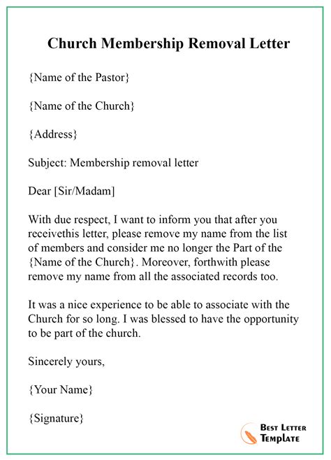 sample letter  recommendation  church member invitation template