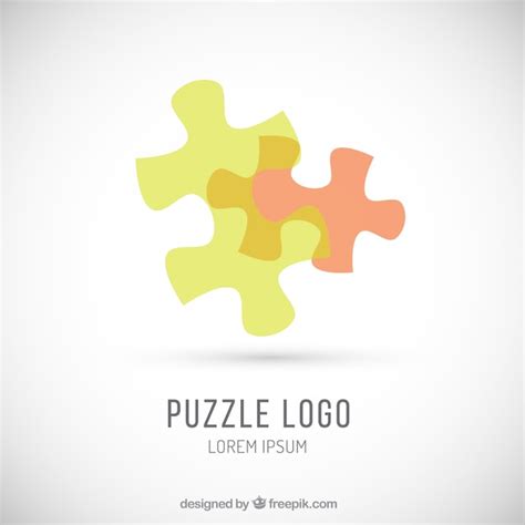 abstract puzzle logo vector