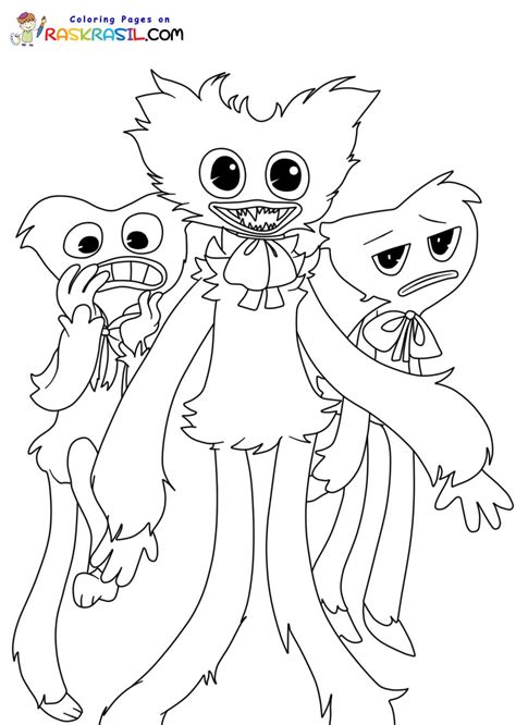 huggy wuggy coloring page  kids  huggy wuggy