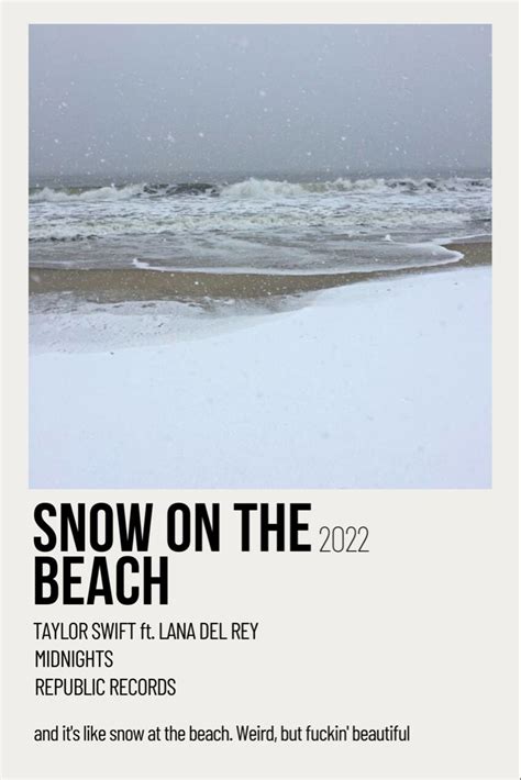 snow on the beach poster taylor swift posters taylor songs taylor