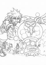 Kingdom Hearts Coloring Pages Printable Books sketch template