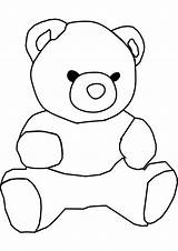 Teddy Bear Outline Coloring Drawing Pages Bears Teddybear Simple Kids Draw Face Clipart Cute Sketch Shapes Head Template Printable Clipartmag sketch template