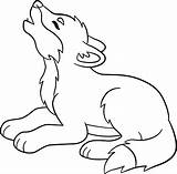 Wolf Coloring Pages Cute Drawing Wolves Baby Realistic Arctic Little Cartoon Drawings Howls Vector Fighting Tutorial Illustration Stock Now Female sketch template