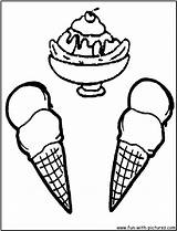 Cream Ice Coloring Cones Pages Printable Icecream Fun Kids sketch template