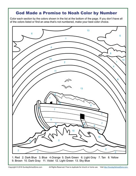 color  number bible coloring pages  sunday school zone