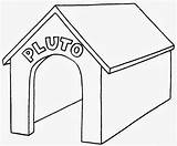 Kennel Pluto Colorir Perro Desenhos Casa Caseta Edificios Arquitectura Bobcat Doghouse Ot7 sketch template