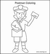 Postman Mail Mailman Usps Truck Coloringhome sketch template