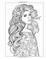 Coloring Pages Beautiful Woman Women Girl Printable Getcolorings Color Good sketch template