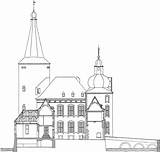 Hoensbroek Kasteel Agt Dbnl Maastricht Limburg Uitgezonderd Zuid Binnenplaats sketch template