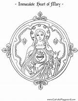 Mary Coloring Immaculate Heart Clipart Catholic St Religious Pages Colouring Mandala Mother Kids Blessed Crafts Feast Clipground Visit Adult Saint sketch template