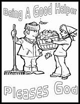 Coloring Being Good Pages Helpers Church Sheets Worker Children God Helper Gems Sheet Treasure Pleases Bible Box Template Top sketch template