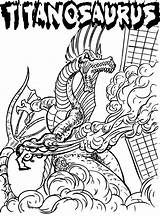 Titanosaurus Godzilla Pages Space Searches Recent Lives Colouring sketch template
