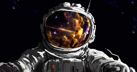 artwork fantasy art concept art space astronaut spacesuit stars digital art painting