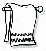 Towel Clipart Outline Cartoon Cliparts sketch template
