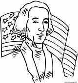 Washington George Coloring Pages Usa President Flag United States Independence Patriots Behind Independencia Printable First Colorear Para Color Presidents History sketch template