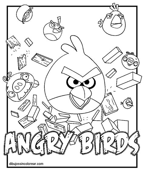 imagenes  dibujos de angry birds  imprimir  colorear
