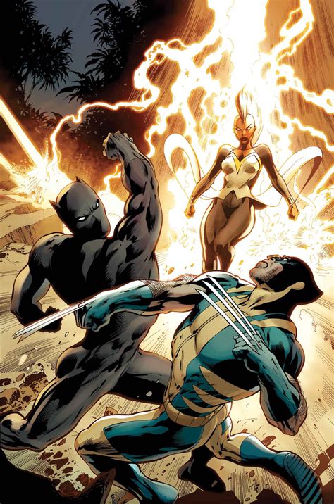 Storm Black Panther And Wolveirne In Wolverine 8 X Men