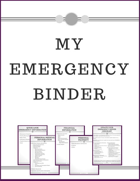 preparedness resources emergency binder emergency preparedness
