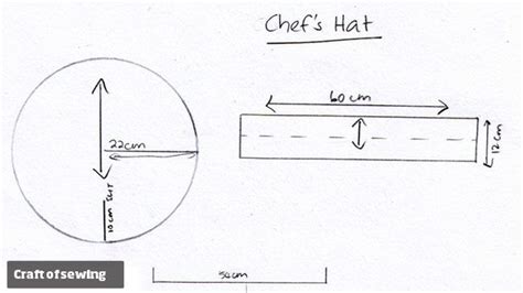 childrens chef hat pattern learn  craft  sewing  courier