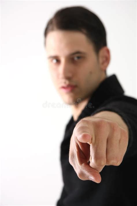 pointing stock photo image  handsome copy concise