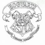 Hogwarts Harry Crest Gryffindor sketch template
