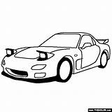 Mazda Rx7 Coloring Pages Rx 1992 Cars Thecolor Sketch Online Template sketch template